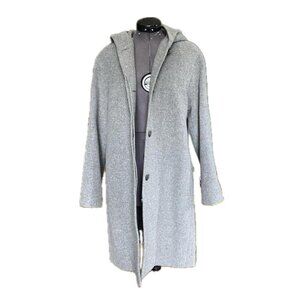 Brand new Uniqlo grey trench coat with hood